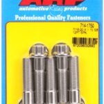 "7/16""-20 x 1.750 12pt SS bolts" (5pcs)