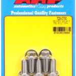 "3/8""-24 x .750 hex SS bolts" (5pcs)