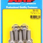 M10 x 1.25 x 25 hex SS bolts (5pcs)