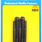 "3/8""-24 x 3.750 12pt 7/16 wrenching black oxide bolts"5pcs