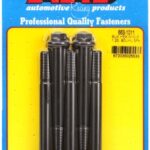 M10 x 1.25 x 90 hex black oxide bolts (5pcs)