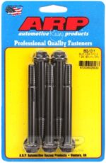M10 x 1.25 x 90 hex black oxide bolts (5pcs)
