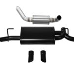 Corsa Axle-Back 2.5" Dual Rear Turn Downs 2.5" Wrangler 3.6