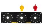 Haltech Triple Switch Panel Kit includes Yellow & Red knobs - Image 2
