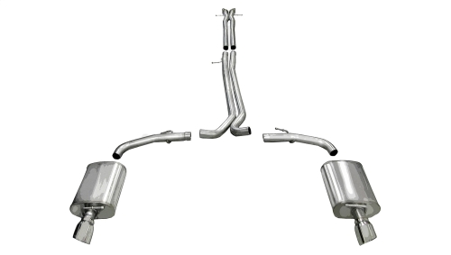 3C3AAA23-0406-EC0A-2F21-CE9E0E318B58 Corsa Cat-Back 2.5" Dual Rear Single 4.0" Taurus SHO 10-19 - Image 1