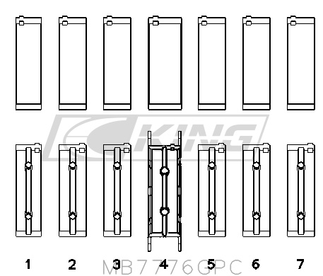 4A63AA12-4EE2-2543-D352-18E93252F6E2 King Main Bearing Shell BMW N52/53/54/N55 (Polymer Coated) - Image 1
