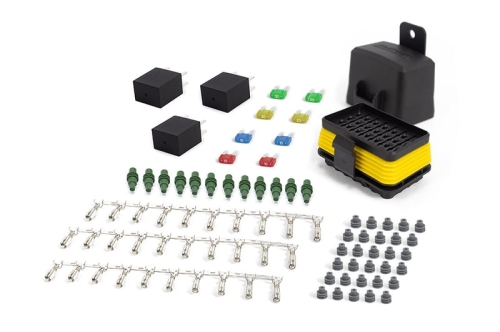 B629B3A4-582B-09C1-229C-AE2A9B4A67DF-1 Haltech 28-Way Mini Fuse/Relay Box, Waterproof/ Grid Layout - Image 1