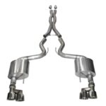Corsa Cat-Back 3.0" Dual Rear Twin 4.0" Mustang 5.0 15-17