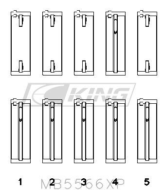 C05F92A1-3BDC-097D-5990-DA03B94FABF6 King Main Bearing Shell VAG ABL, ADY, AHH, AKS - Image 1